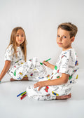 Boyanabilir Çocuk Pijama Takımı (Boyama Kalemi Hediye)