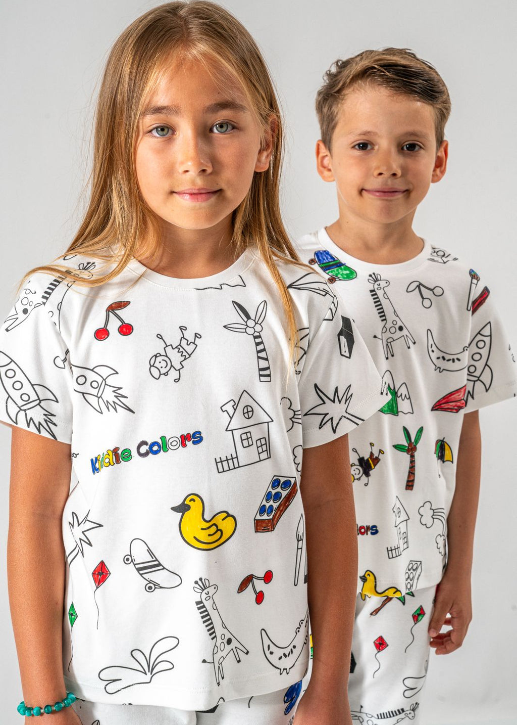 Boyanabilir Çocuk Pijama Takımı (Boyama Kalemi Hediye)